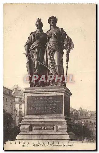 Cartes postales Geneve Monument National