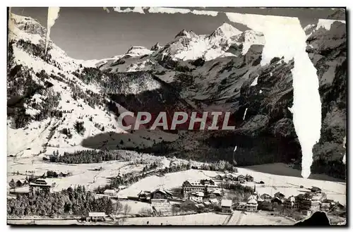 Cartes postales moderne Kandersteg Im Vinter Mit Blumlisalgruppe