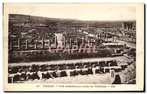 Cartes postales Timgad Vue d&#39Ensemble Prise Du Theatre