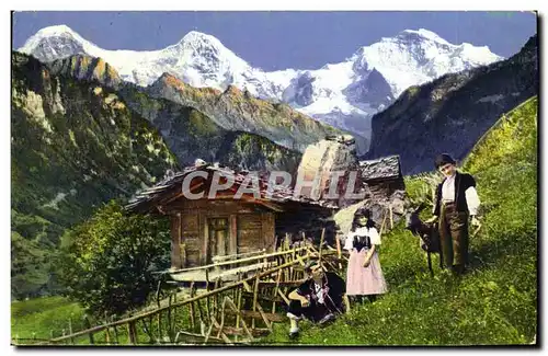 Ansichtskarte AK Paysage Suisse Chevre