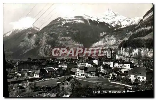 Cartes postales moderne St Maurice Et dents du Midi