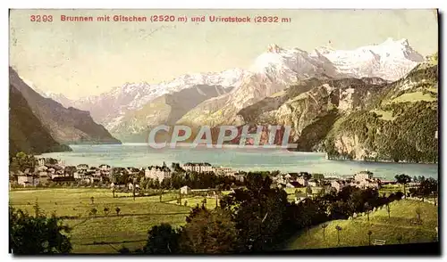 Cartes postales Brunnen Mit Gitschen Und Urirotstock