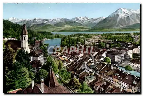 Cartes postales moderne Thun Mit Jungfrau Blumlisalp Und Niesen