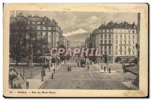 Cartes postales Geneve Rue Du Mont Blanc