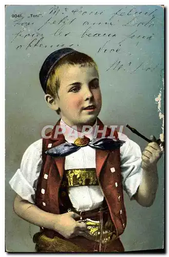 Cartes postales Toni Enfant Folklore Suisse