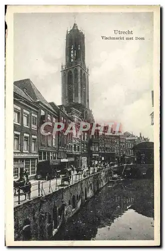 Ansichtskarte AK Utrecht Vischmarkt Met Dom