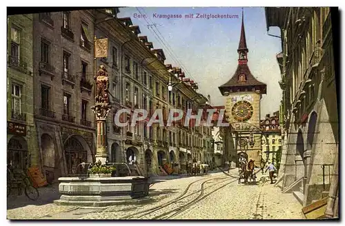 Cartes postales Bern Kramgasse Mit Zeitglockenturm