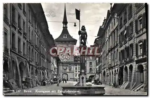 Cartes postales Bern Kramgasse Mit Zeitglockenturm