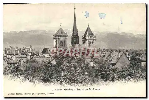 Cartes postales Geneve Tours De St Pierre