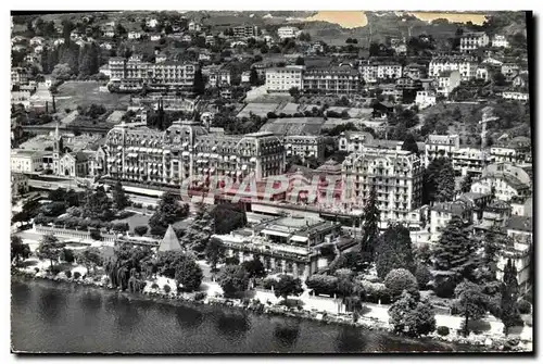 Cartes postales moderne Montreux Le Palace Et Sa Piscine L&#39Hopital Et l&#39Hotel Belmont