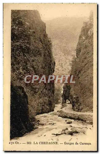 Cartes postales La Cerdagne Gorges De Carenca