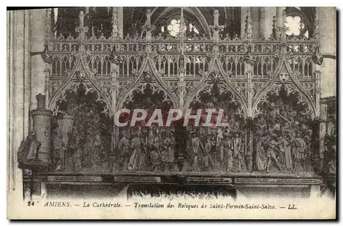 Cartes postales Amiens La Cathedrale Translation Des Reliques De Saint Firmin Saint Salve