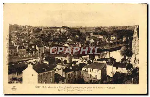 Cartes postales Poitiers Vue Generale Panoramique Prise Du Rocher De Coligny Le pont Joubert Vallee du Clain