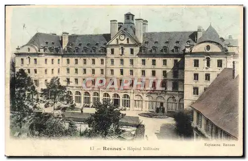 Ansichtskarte AK Rennes Hopital Militaire Militaria