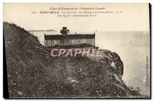 Cartes postales Cote D&#39Emeraude Saint Malo Le Grand Be Le tombeau de Chateaubriand