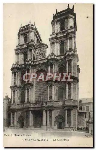 Cartes postales Rennes La Cathedrale