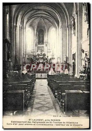 Ansichtskarte AK St Laurent Pres Rennes Etablissement Des religieuses de St Thomas de Villeneuve Interieur de la