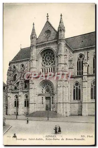 Ansichtskarte AK Rennes Basilique Saint Aubin Notre Dame De Bonne Nouvelle