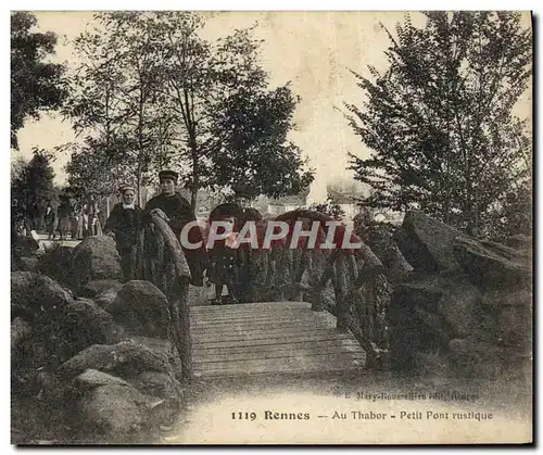 Ansichtskarte AK Rennes Au Thabor Petit Pont Rustique Enfants