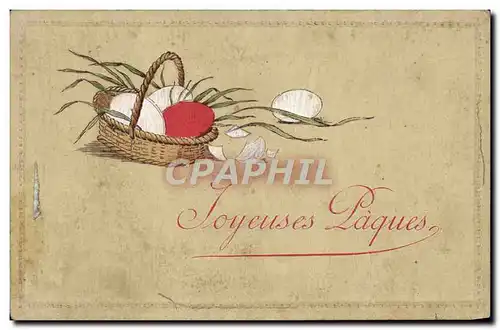 Cartes postales Fantaisie Paques oeufs