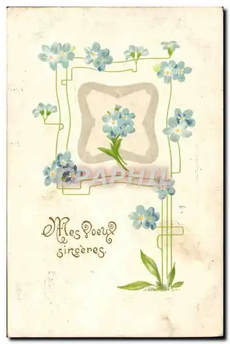 Cartes postales Fantaisie Fleurs