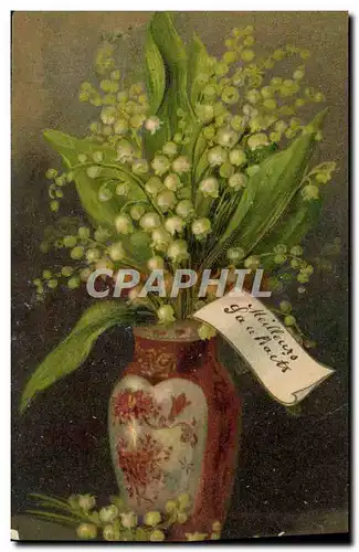 Cartes postales Fantaisie Fleurs Muguet