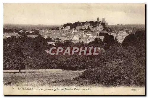 Cartes postales Lamballe Vue generale prise du moulin rouge