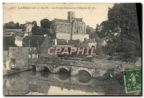 Cartes postales Lamballe Le pont Calmet et l'eglise
