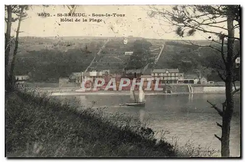 Ansichtskarte AK Saint Brieuc Sous la Tour Hotel de la Plage