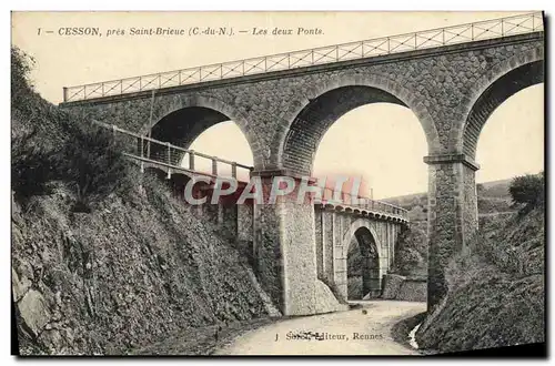 Cartes postales Cesson Pres Saint Brieuc les deux ponts