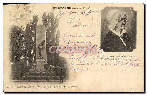 Cartes postales Saint Brieuc Monument des Enfants Morts pour la France Folklore