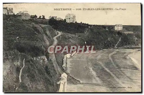 Ansichtskarte AK Etables les grottes La plage