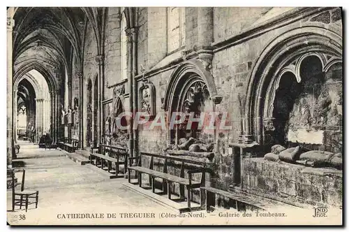 Ansichtskarte AK Treguier Cathedrale Galerie des tombeaux