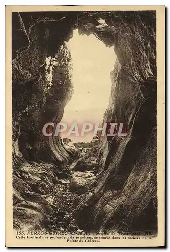 Cartes postales Perros Guirec Grotte de Trestrignet