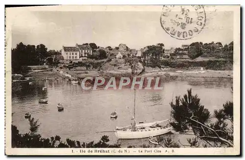 Cartes postales Ile de Brehat Le port clos Bateaux