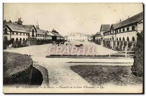 Cartes postales Lamballe Le Haras Ensemble de la Cour d&#39honneur Chevaux