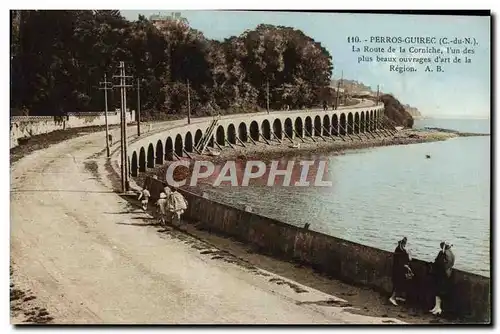 Cartes postales Perros Guirec La Route de la Corniche