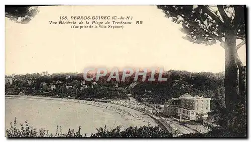 Cartes postales Perros Guirec Vue Generale de la Plage de Trestraou