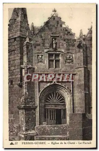 Cartes postales Perros Guirec Eglise de la Clarte Le Portail