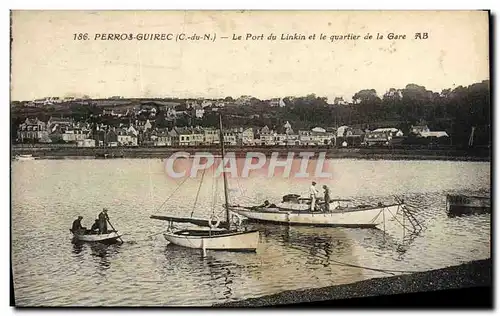 Cartes postales Perros Guirec Le Port du Linkin et le Quartier Bateaux