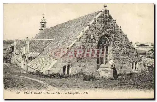 Ansichtskarte AK Port Blanc La Chapelle Femme et bouc Chevre