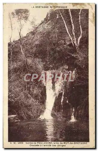 Cartes postales Vallee de Poulancre Pres de Mur de Bretagne Cascade a l&#39entree des gorges