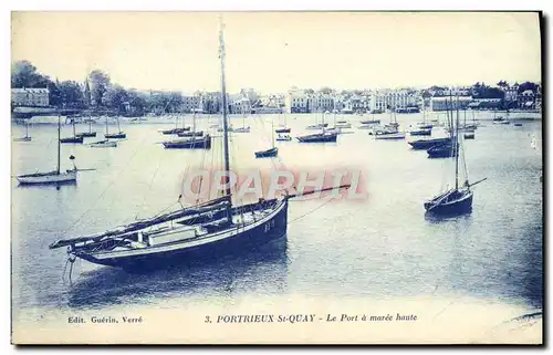 Ansichtskarte AK Portrieux St Quay Le Port a Maree Haute Bateaux