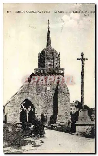 Cartes postales Perros Guirec Le Calvaire et l&#39Eglise