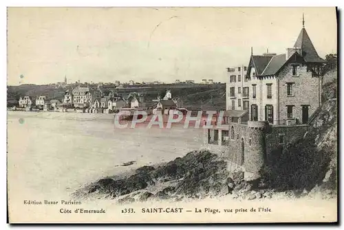 Cartes postales Saint Cast La Plage Vue Prise de L&#39Isle