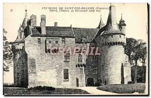 Ansichtskarte AK Environs de Saint Pol De Leon Sibiril Chateau de Kerouzere
