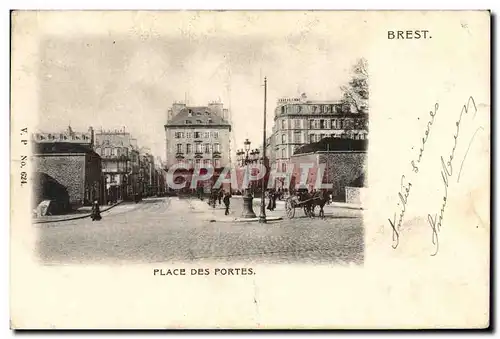 Cartes postales Brest Place Des Portes