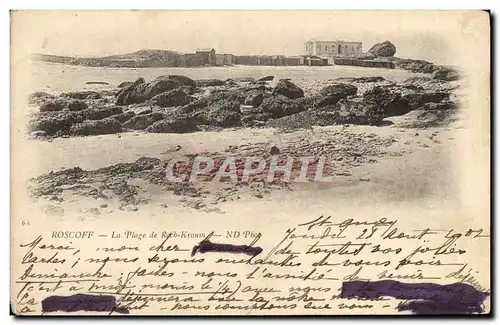 Cartes postales Roscoff La Plage de Roche Kroum