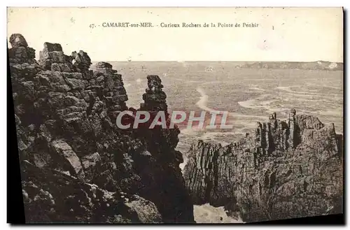 Ansichtskarte AK Camaret sur Mer Curieux Rochers de la Pointe de Penhir