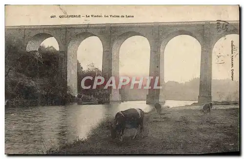 Ansichtskarte AK Quimperle Le Viaduc la Vallee De Laita Vaches